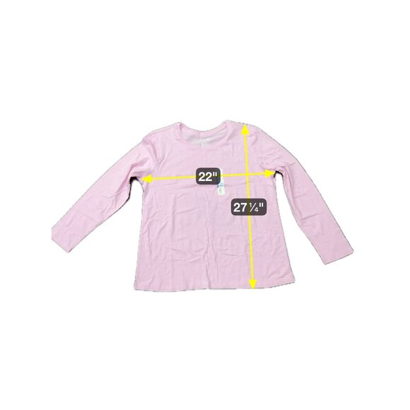 Time And Tru NWT Womens Pink Crew Neck Long Sleeve Tee Relaxed Fit Size 3X - Picture 6 of 8